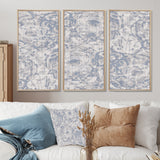 Vintage Blue Farmhouse Flower IV - Multi-Panels