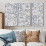 Vintage Blue Farmhouse Flower IV - Multi-Panels