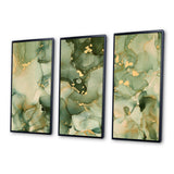 Green Luxury Abstract Fluid Art I - Multi-Panels