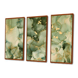 Green Luxury Abstract Fluid Art I - Multi-Panels