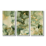 Green Luxury Abstract Fluid Art I - Multi-Panels