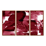 Abstract Burgundy Strokes On White - Multi-Panels