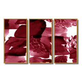 Abstract Burgundy Strokes On White - Multi-Panels