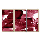 Abstract Burgundy Strokes On White - Multi-Panels