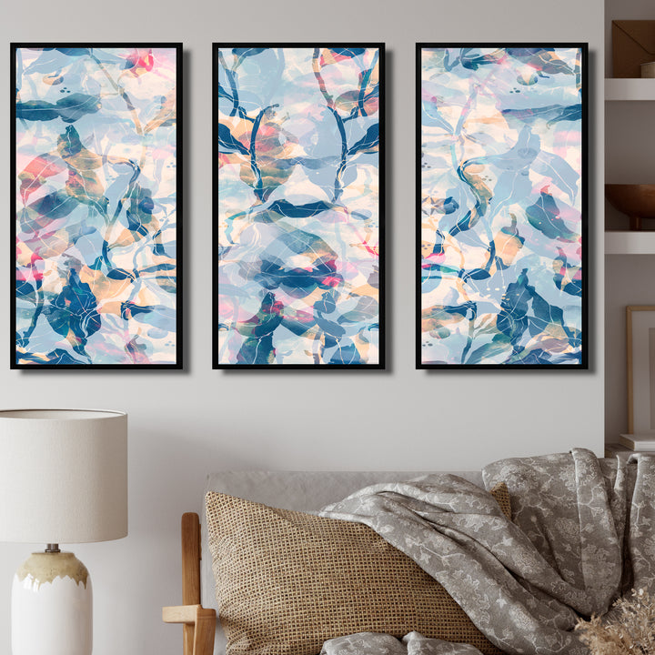 Pink And Shades Of Blue - Multi-Panels