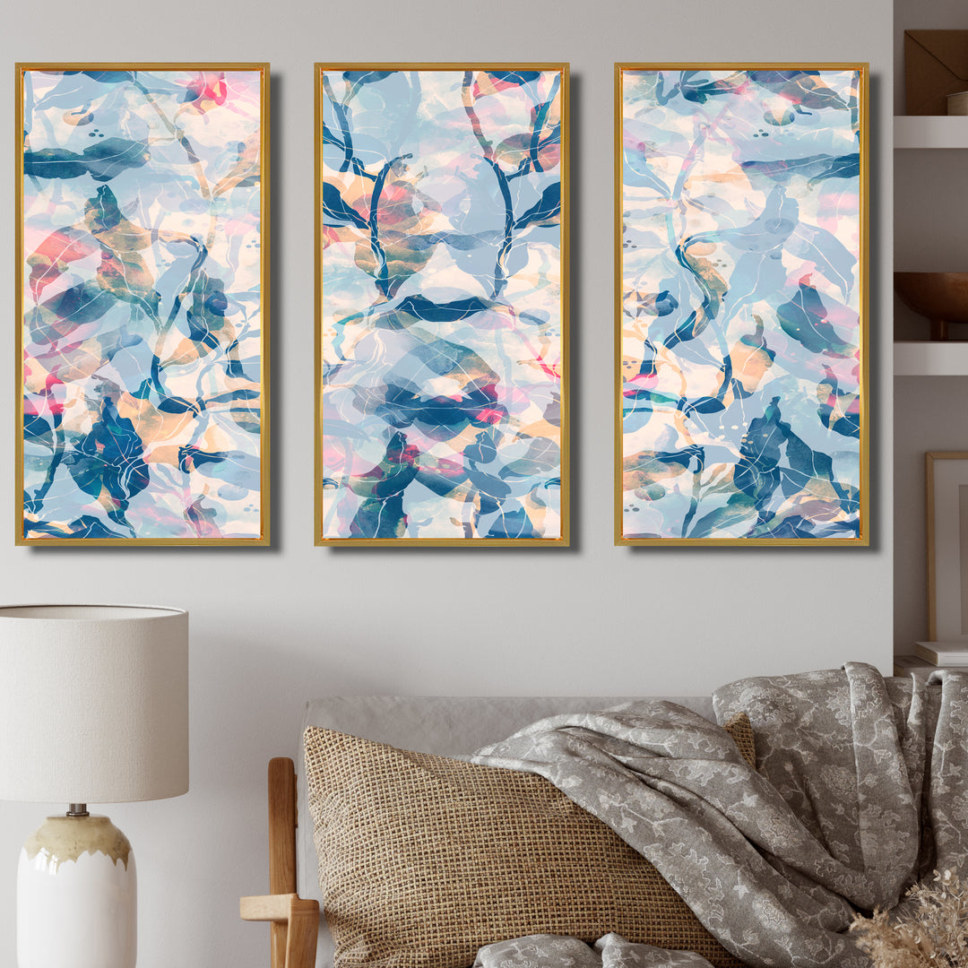 Pink And Shades Of Blue - Multi-Panels