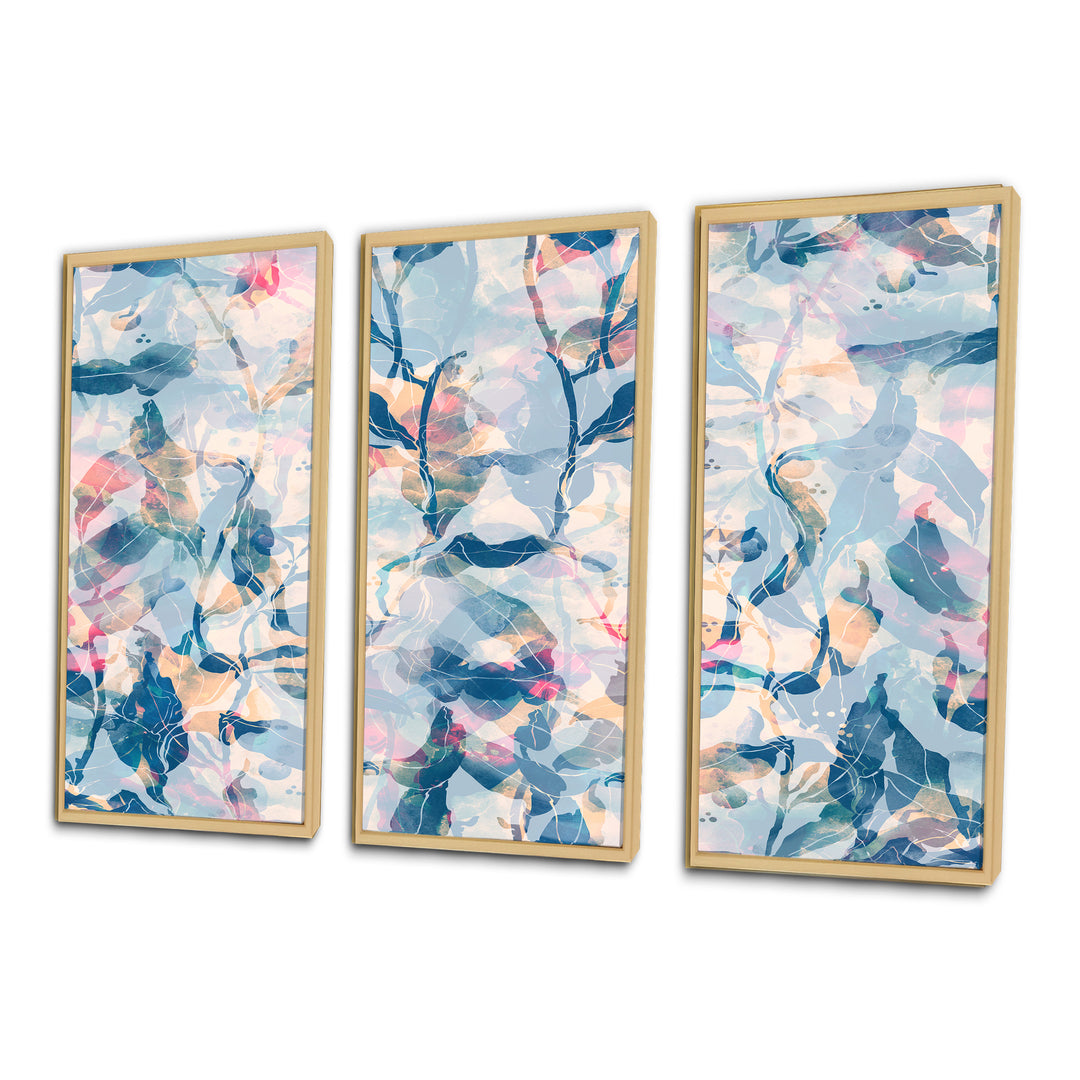 Pink And Shades Of Blue - Multi-Panels
