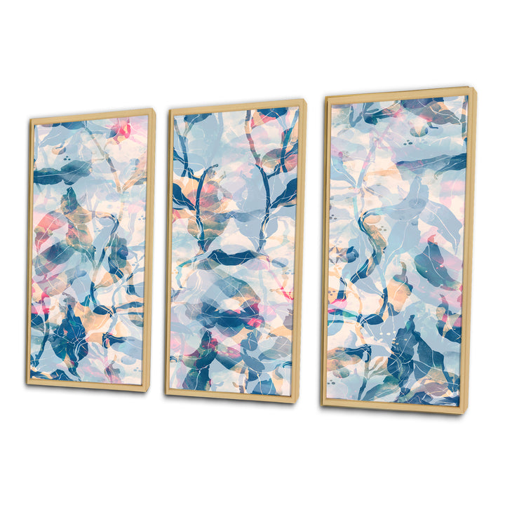 Pink And Shades Of Blue - Multi-Panels