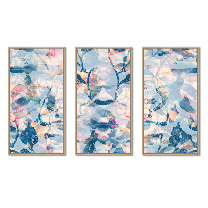 Pink And Shades Of Blue - Multi-Panels
