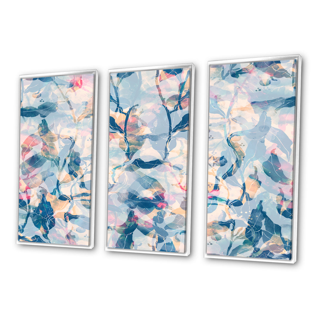 Pink And Shades Of Blue - Multi-Panels