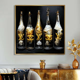 Fashion Designer Champagne Bottles - Fashion Canvas Wall Art