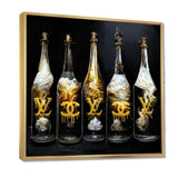 Fashion Designer Champagne Bottles - Fashion Canvas Wall Art