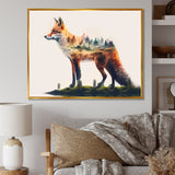 Double Exposure Of A Fox With Nature - Fox Bedroom Wall Art