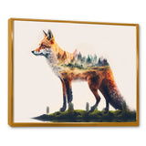 Double Exposure Of A Fox With Nature - Fox Bedroom Wall Art
