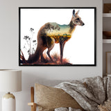 Double Exposure Of A Kangaroo With Australian Landscape - Kangaroo Wall Decor