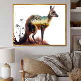 Double Exposure Of A Kangaroo With Australian Landscape - Kangaroo Wall Decor