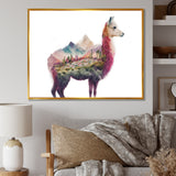 Double Exposure Of A Llama With Nature Landscape - Llama Wall Art Prints