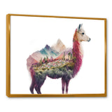 Double Exposure Of A Llama With Nature Landscape - Llama Wall Art Prints