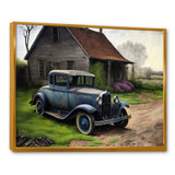 30S Ford Car In Barn V Framed Canvas Vibrant Gold - 1.5"Thick