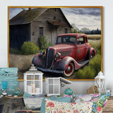 30S Ford Car In Barn VI Canvas Canvas