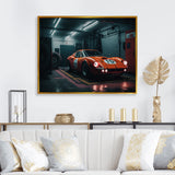 Orange Exotic Car Photography - Cars Race Exotic Canvas Wall Art