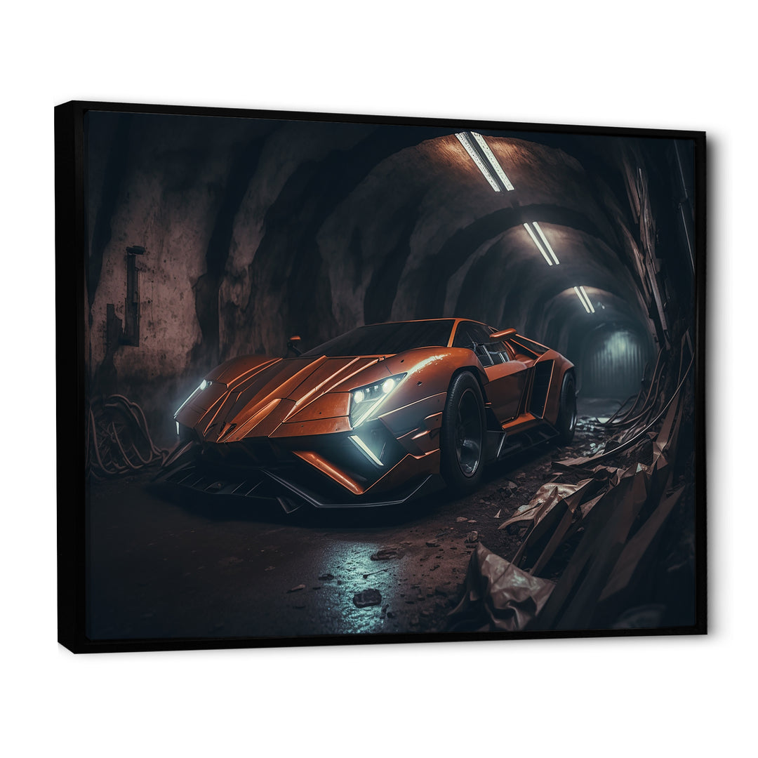 Orange Body kit Exotic Car Photography - Cars Race Exotic Canvas Wall Art