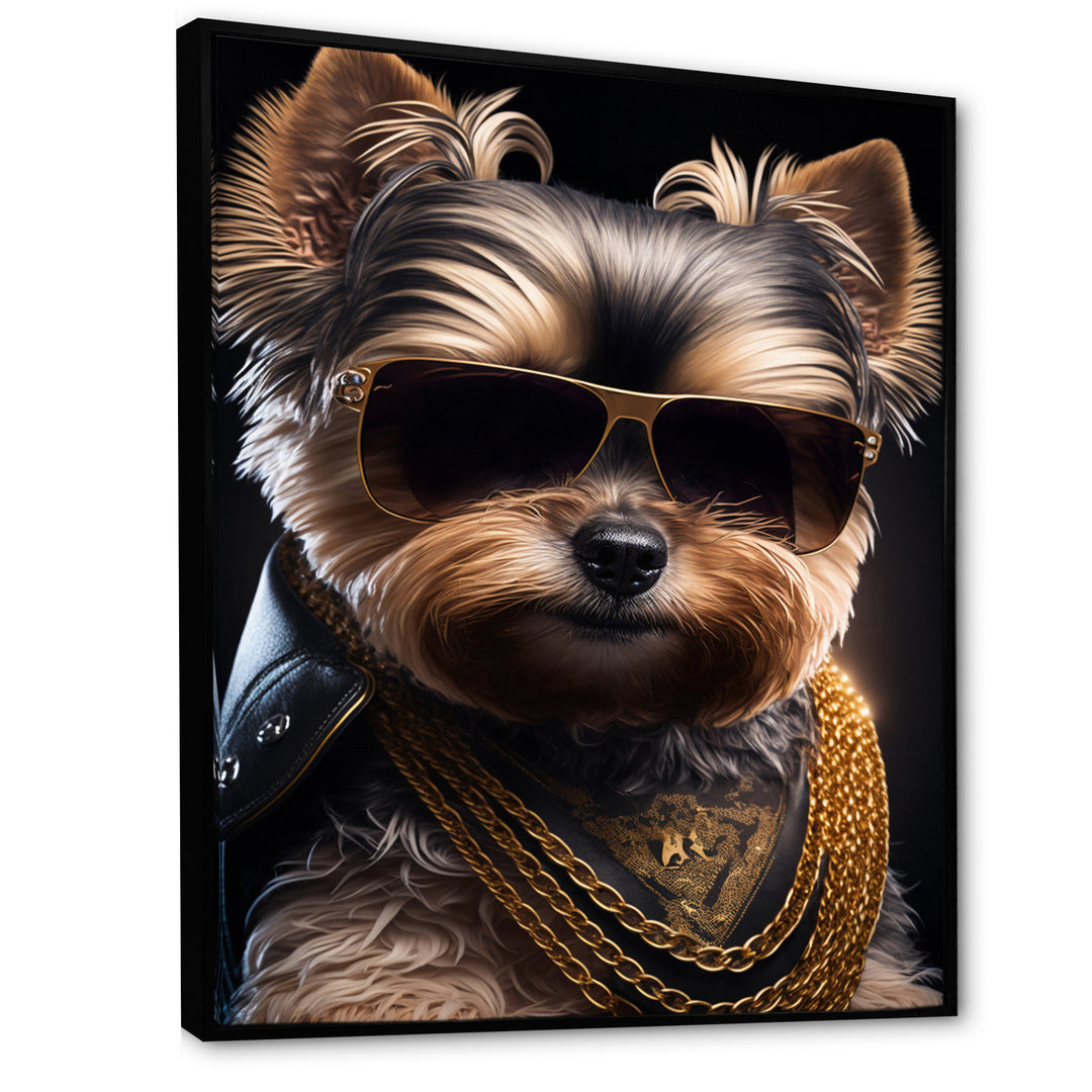 Mafia Yorkshire - Dog Yorkshire Framed Canvas Art
