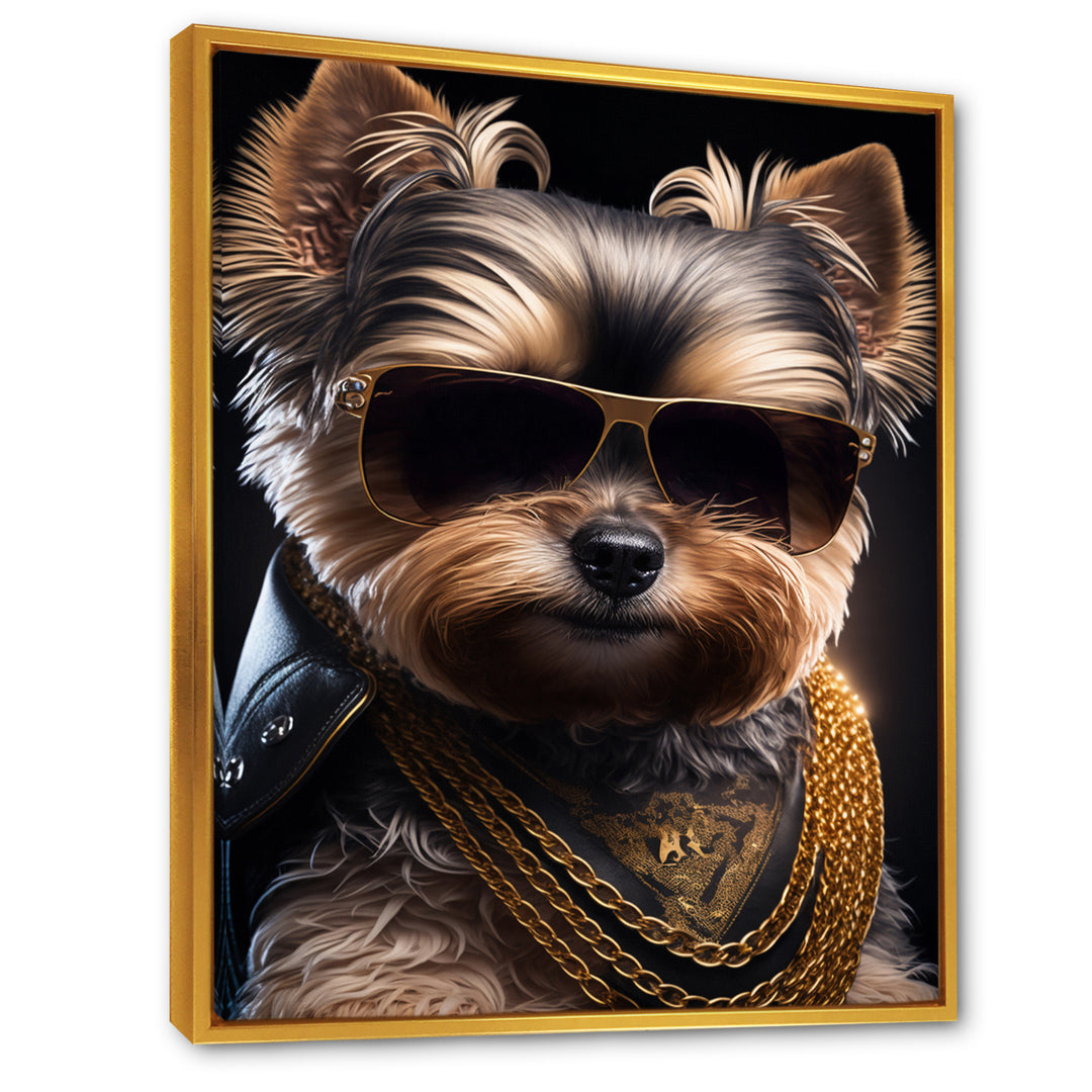 Mafia Yorkshire - Dog Yorkshire Framed Canvas Art