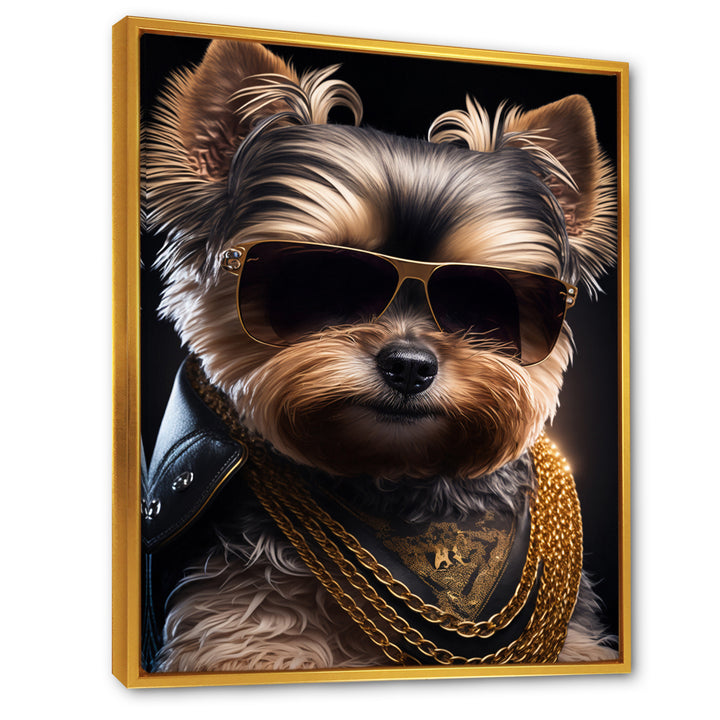 Mafia Yorkshire - Dog Yorkshire Framed Canvas Art