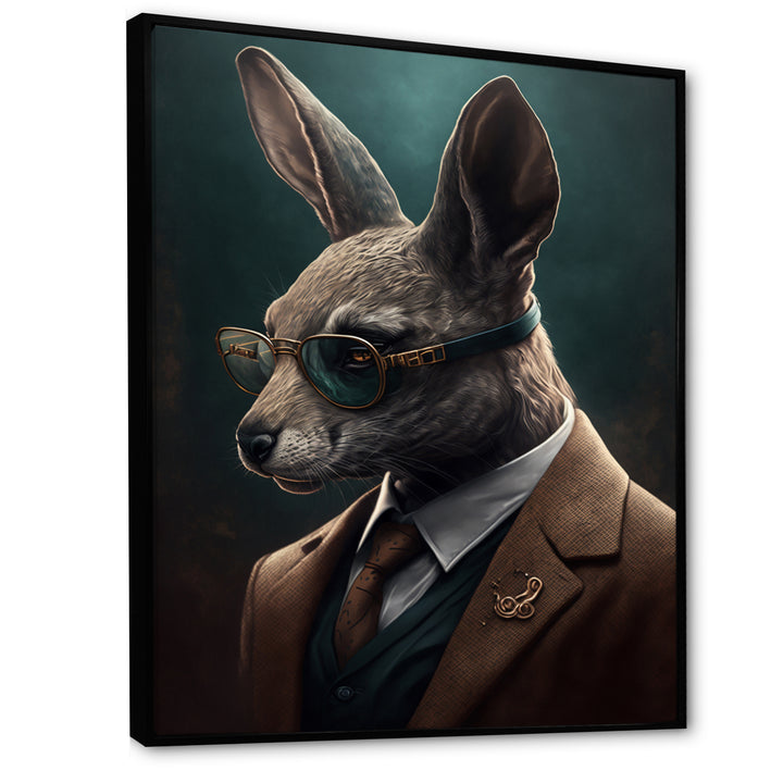 Mafia Rabbit - Rabbit Large Canvas Wall Art