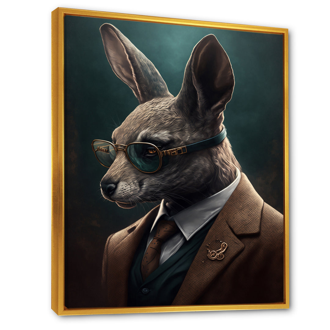 Mafia Rabbit - Rabbit Large Canvas Wall Art