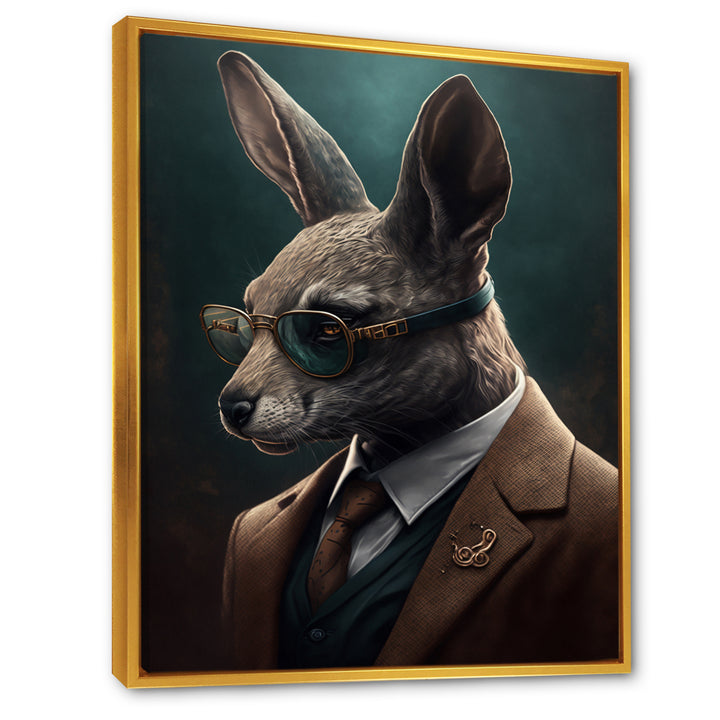 Mafia Rabbit - Rabbit Large Canvas Wall Art