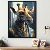 Giraffe Ganster - Gold Giraffe Wall Art