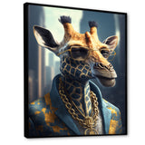 Giraffe Ganster - Gold Giraffe Wall Art