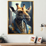 Giraffe Ganster - Gold Giraffe Wall Art