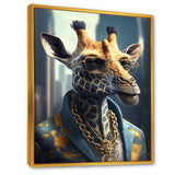 Giraffe Ganster - Gold Giraffe Wall Art