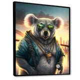 Koala Gangster In NYC - Koala Large Canvas Wall Art