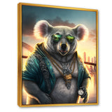 Koala Gangster In NYC - Koala Large Canvas Wall Art