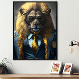 Lion Gangster In NYC - Lion Home Decor Art
