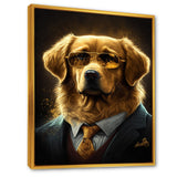 Mafia Golden Retriever - Dog Retriever Canvas Wall Art