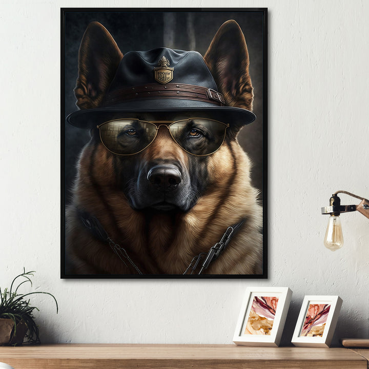 Mafia German Shepard - Dog Wall Art Prints