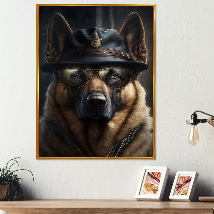 Mafia German Shepard - Dog Wall Art Prints
