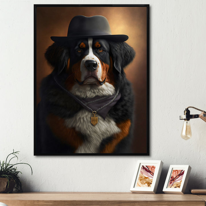 Mafia Bernese Mountain Dog - Dog Wall Art Prints
