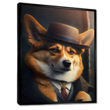 Mafia Corgi - Gold Dog Corgi Wall Art