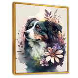 Cute Bernese Floral Art - Dog Bernese Mountain Wall Decor