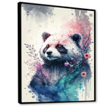 Cute Panda Floral Art - Panda Home Decor Art