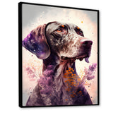 Cute German Pointer Floral Art - Dog Living Room Wall Art