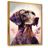 Cute German Pointer Floral Art - Dog Living Room Wall Art
