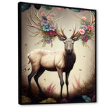 Caribou With Blooming Antlers - Caribou Canvas Wall Art