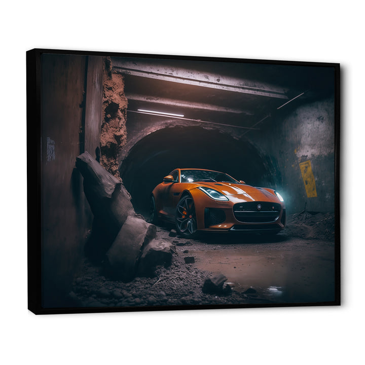 F In Underground Garage - Car Exotic Canvas Wall Art